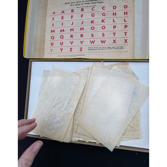 Vintage Kopeefun Magic Copy Paper Kit 1965 Just Rub Magic Paper - Picture 11 of 12